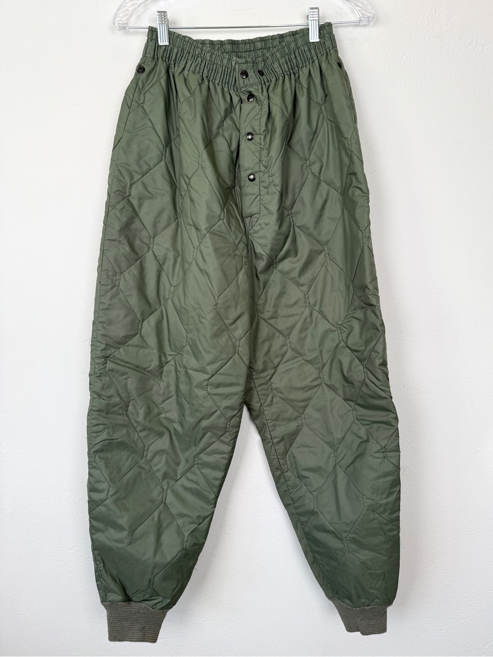 Vintage USAF Medium CWU-9/P Army Green Quilted Insulated Flight Liner Pants